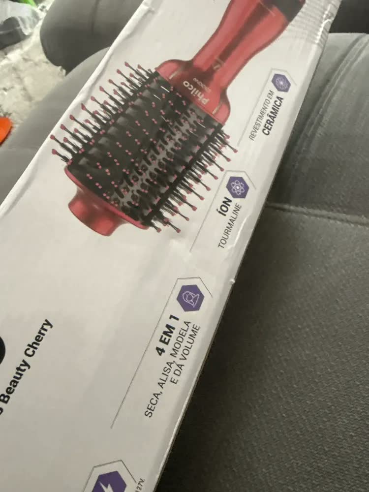 foto de Escova Alisadora Philco Pec13 4 Em 1 Bivolt 1300w Modeladora Cor Vermelho 127 220v