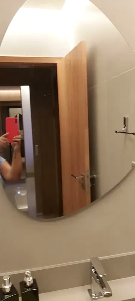 foto de Espelho Orgânico com LED 80x60cm Jade Para Banheiro EspelhoBarato