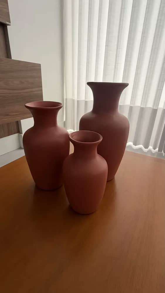 foto de Enfeite Rack Preto Vaso Decorativo Decoração Objeto Ceramica