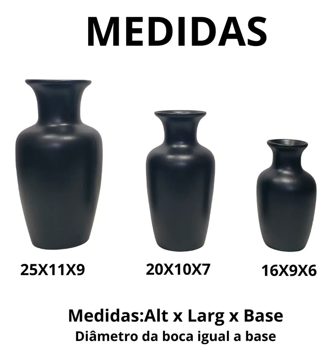 Enfeite Rack Preto Vaso Decorativo Decoração Objeto Ceramica