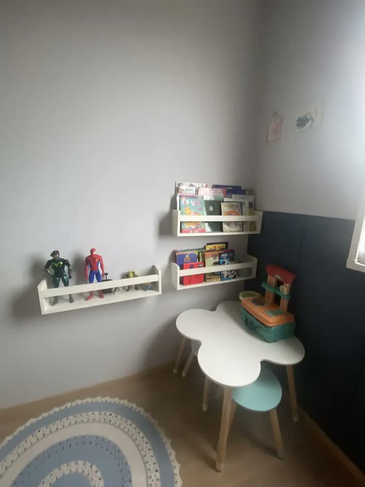 foto de Kit 3 Prateleira 60cm Branco Para Livro Revista Infantil Suspenso Tio Do Mdf