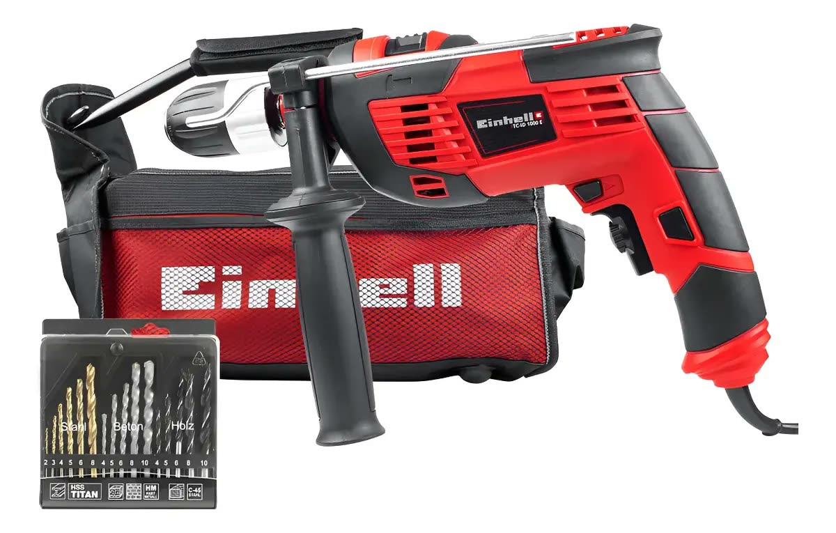 foto de Furadeira De Impacto Maleta E Kit 16 Brocas 1010w Tc-id1000e