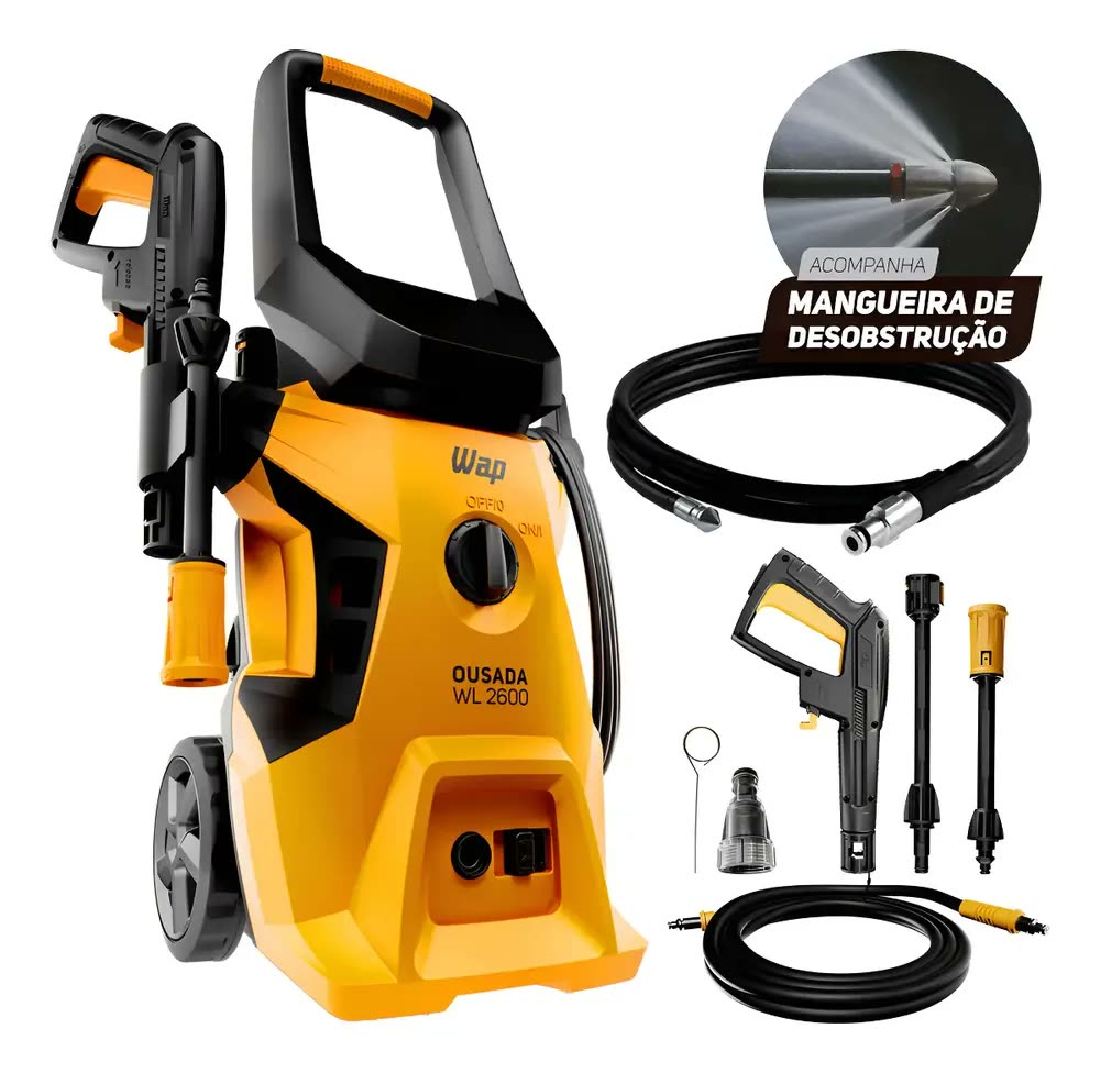 Lavadora De Alta Pressão Desobstruidora Wap Ousada Wl 2600 Ultra 1500w De Potência 1750 Psi