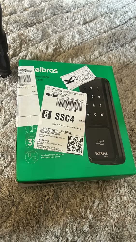 foto de Fechadura Digital De Sobrepor Fv 201 Intelbras Preto