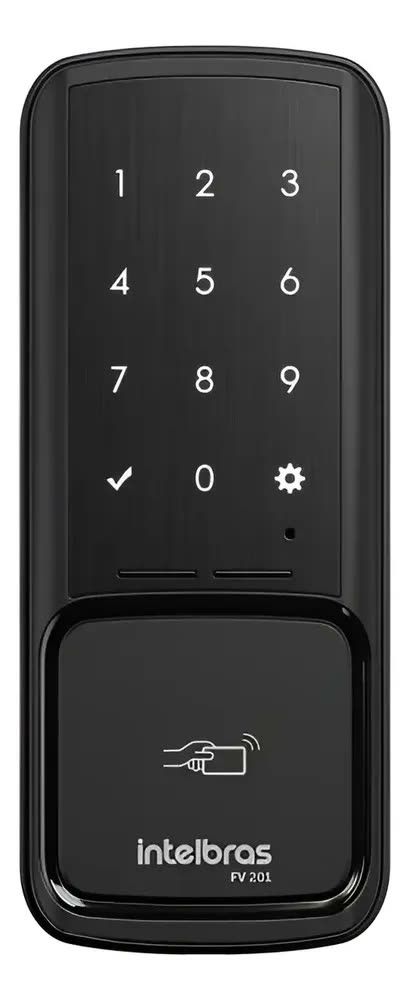 Fechadura Digital De Sobrepor Fv 201 Intelbras Preto