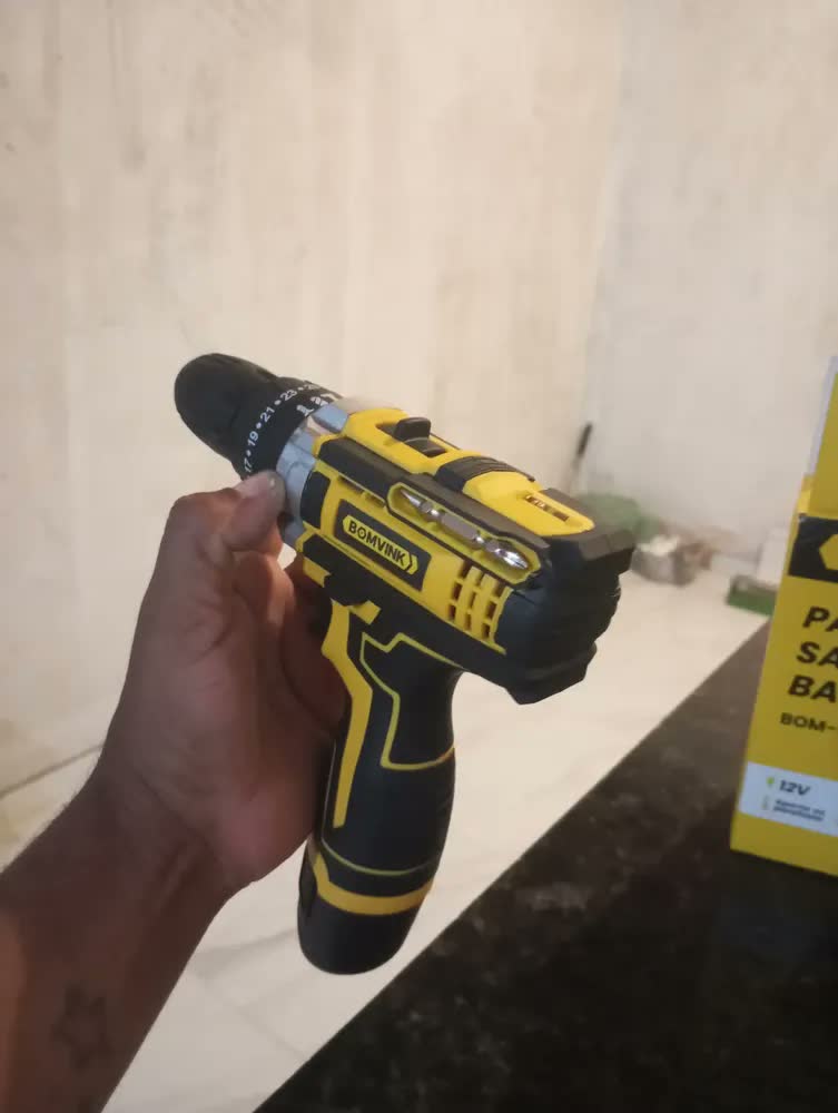 foto de Parafusadeira e Furadeira Sem Fio Bomvink BOM-9960 Professional