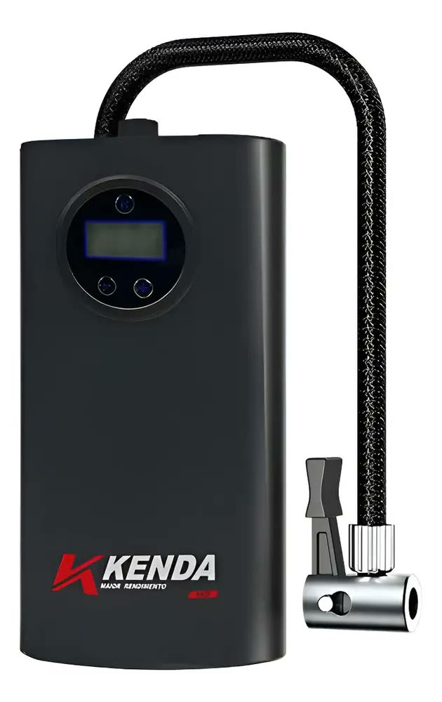 Mini Compressor Portátil Bateria Usb Pneus Moto Carro Bike Cor Preto