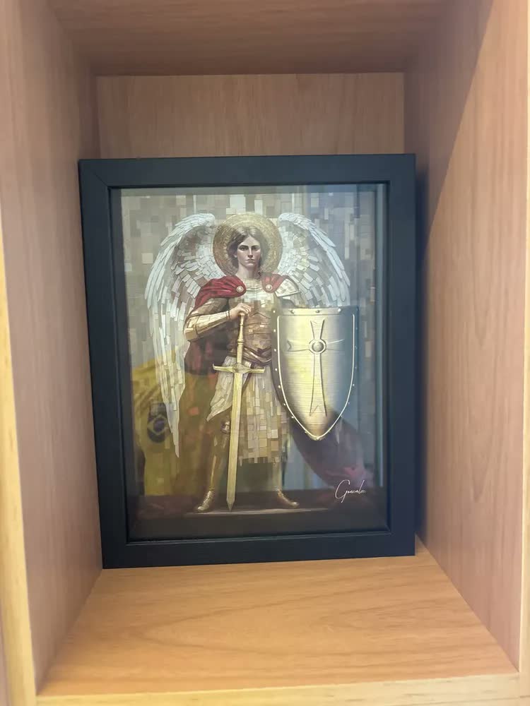foto de Quadro Decorativo São Miguel Arcanjo Protetor 33x26cm