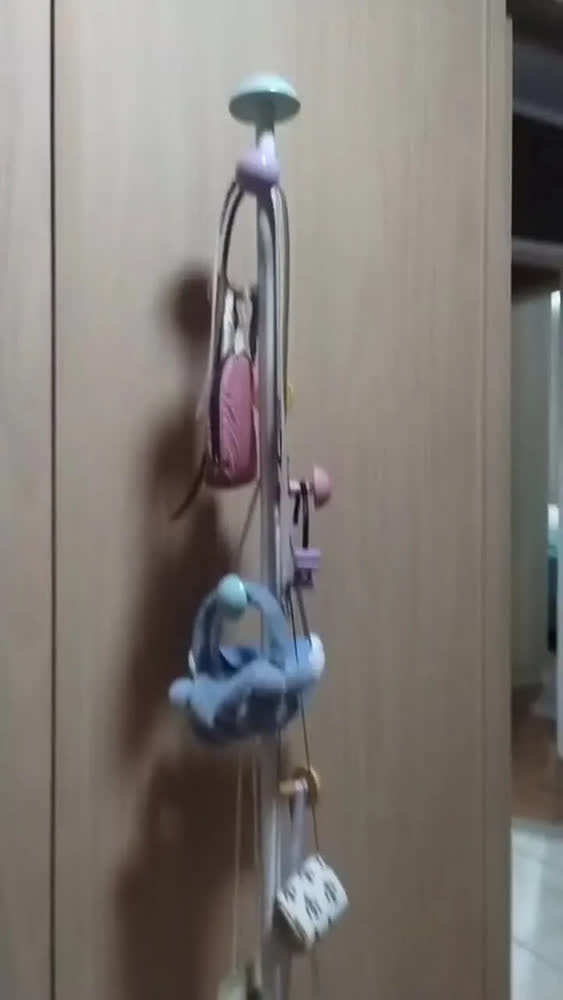 foto de Mancebo Cabideiro Chão Multiuso Metal Ganchos Cogumelo