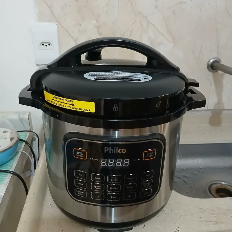 foto de Panela Elétrica de Pressão PPP80 Multifuncional 8 Litros 12 funções 220v Cor Inox Philco