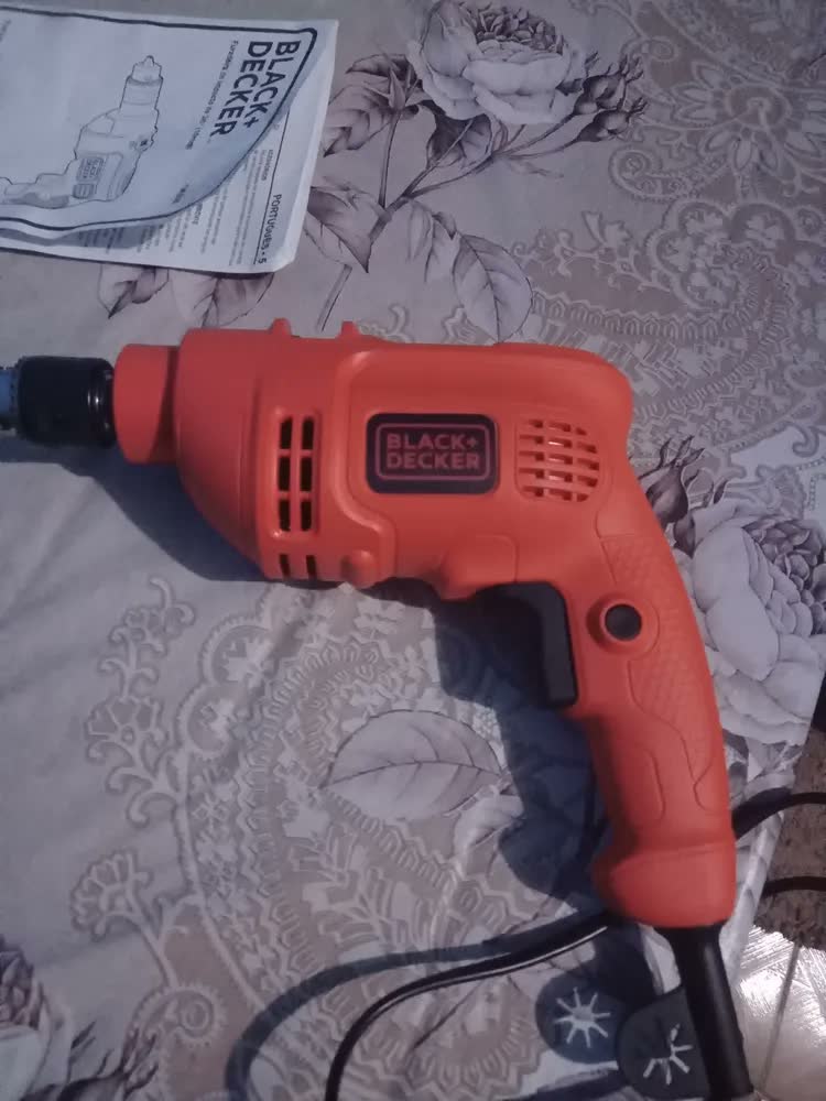 foto de Furadeira De Impacto 560w Tm500 Preta+decker Laranja 50 Hz