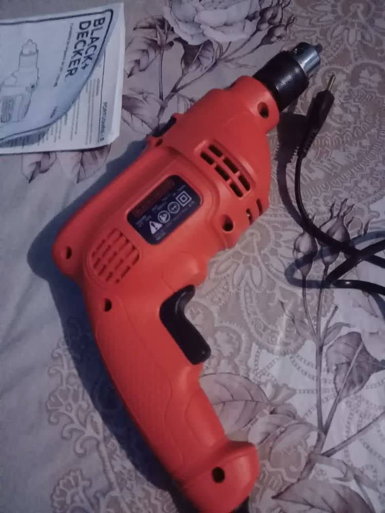 foto de Furadeira De Impacto 560w Tm500 Preta+decker Laranja 50 Hz