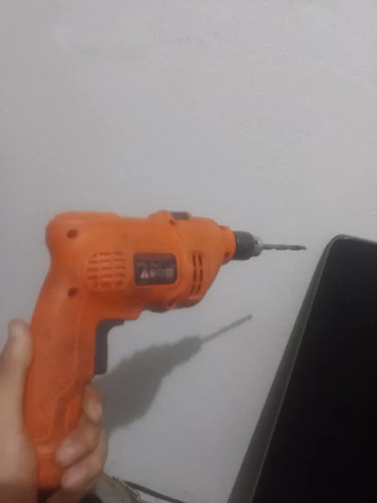 foto de Furadeira De Impacto 560w Tm500 Preta+decker Laranja 50 Hz