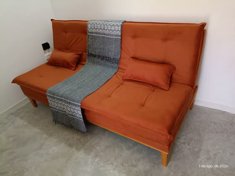 foto de Sofá Cama Mobly Reclinável Disponível Em 10 Cores No Suede