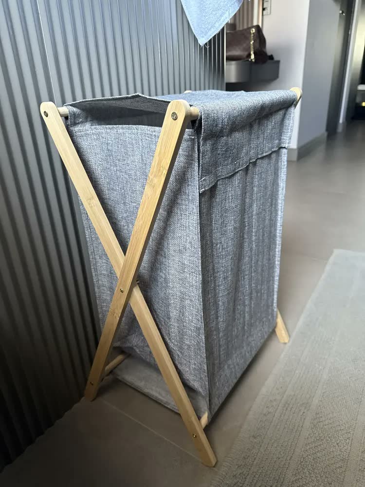 foto de Cesto De Roupa Suja Organizador Multiuso Dobravel Lavanderia