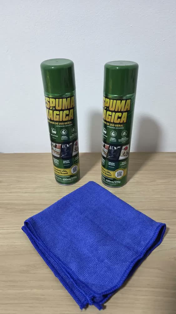 foto de Kit C/ 4 Produto P/ Limpar Sofá Carro Colchão Espuma Mágica Branco Proauto