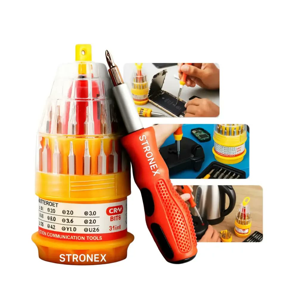 Kit Jogo De Chaves Multiuso 31 Em 1 Mini Ferramentas Maleta Pequena De Chave De Fenda Precisão Portátil Compacto Stronex