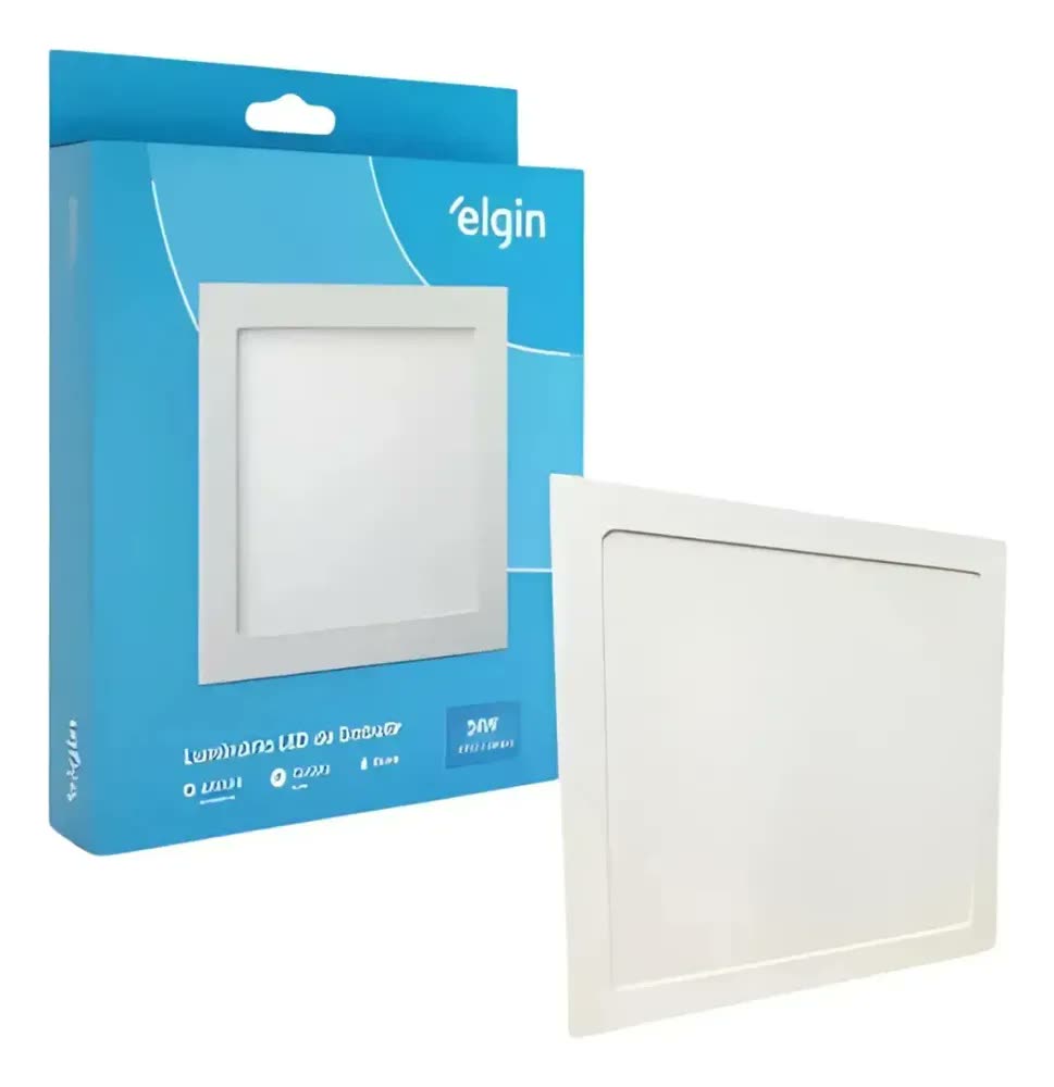 Luminaria Led De Embutir 24w 6500k Elgin Branco