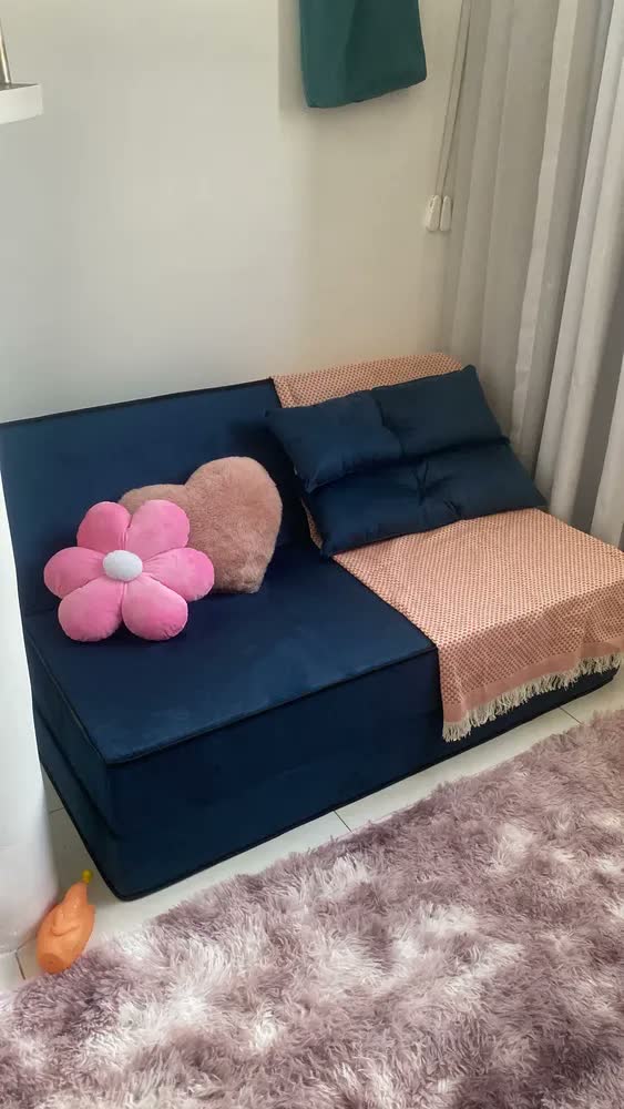 foto de Colchão X Puff X Sofá 3 Em 1 Puff Cama Dobrável D40