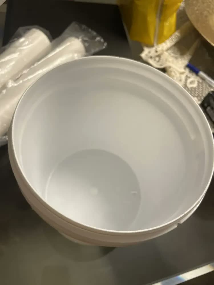 foto de Kit 4 Balde Plástico Atóxico Alimentício 5l Tampa Hermética