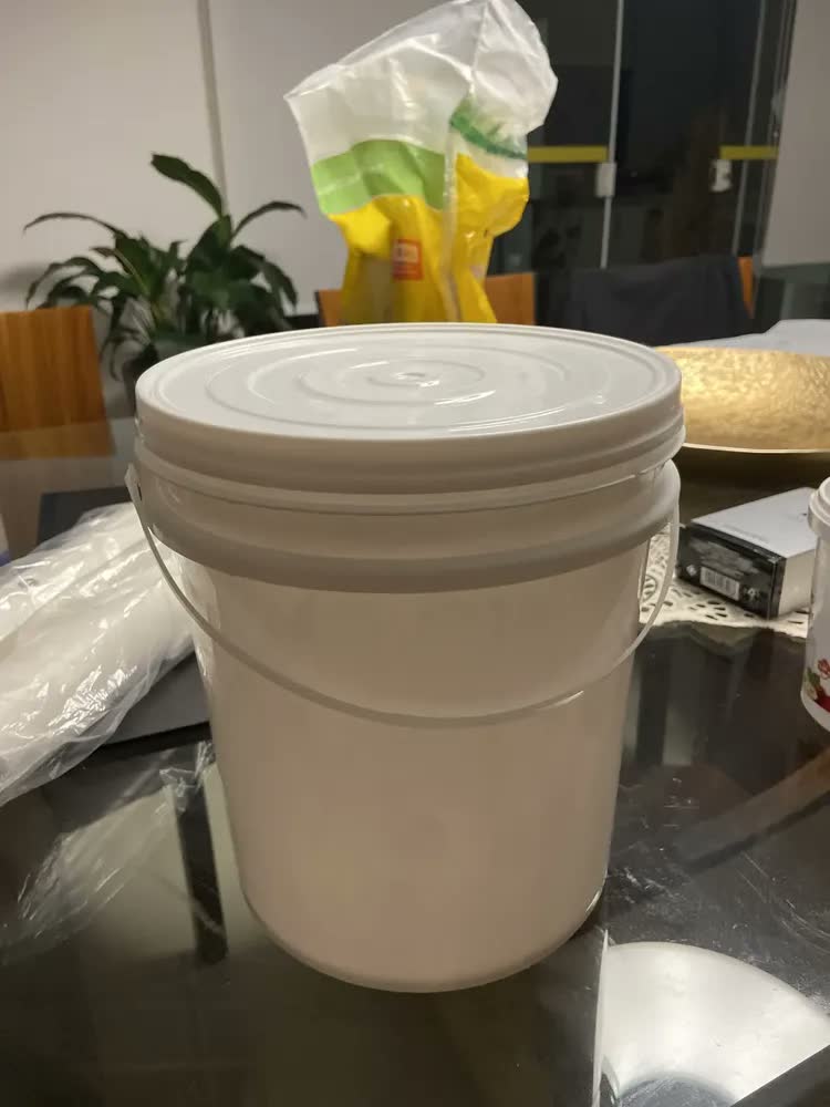 foto de Kit 4 Balde Plástico Atóxico Alimentício 5l Tampa Hermética