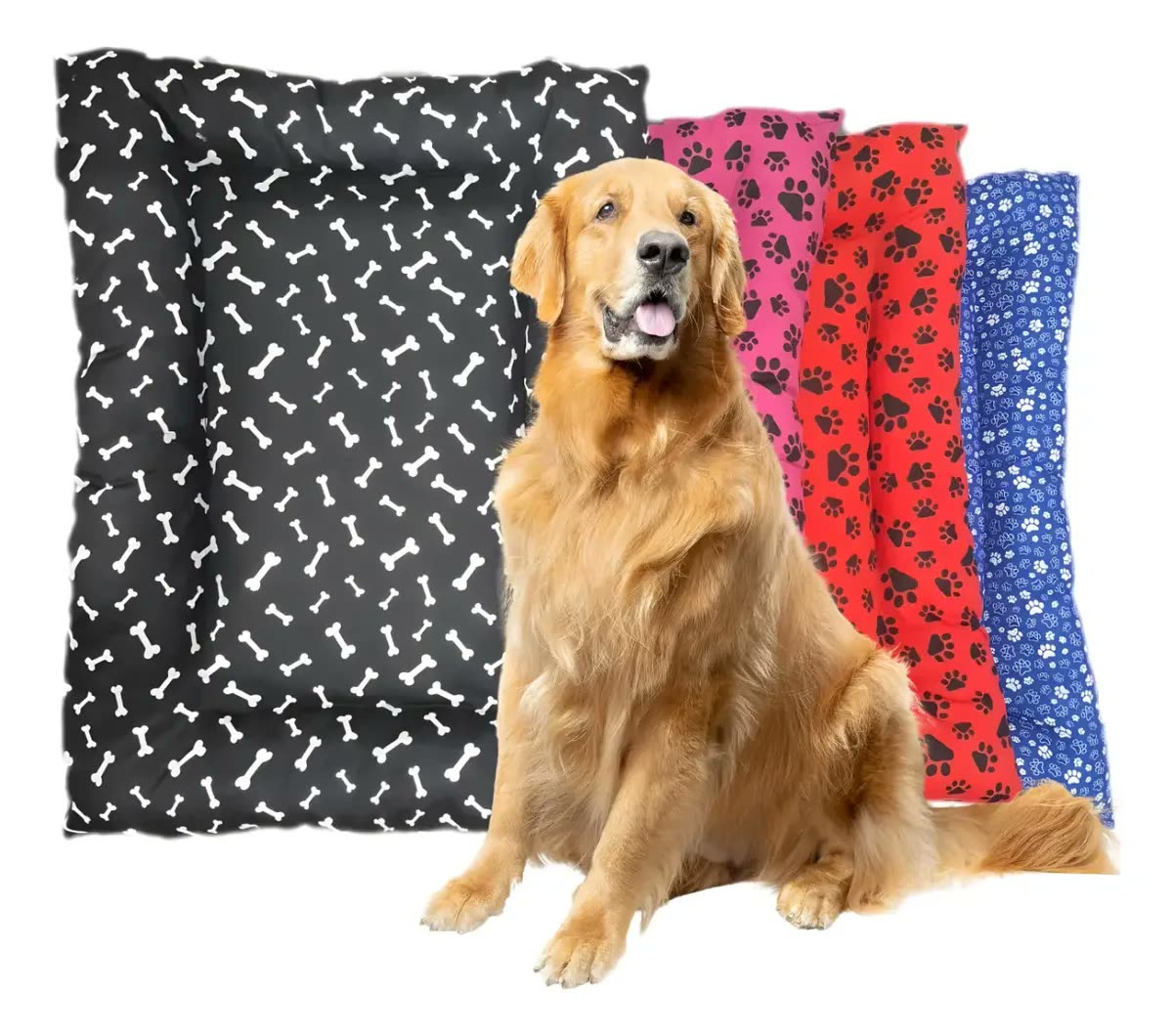 Colchonete Cama Para Cachorro Gg Caminha Pet 90x63 Com Ziper