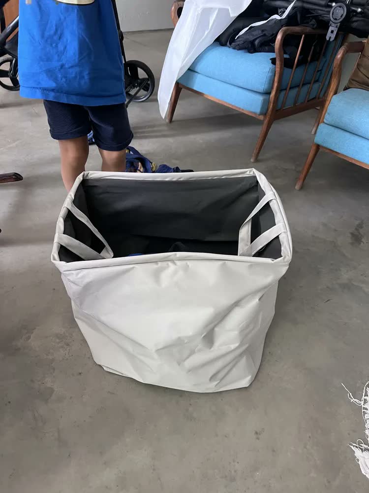 foto de Cesto Dobrável Grande Organizador 60L Nylon Bordô Guarde Bem