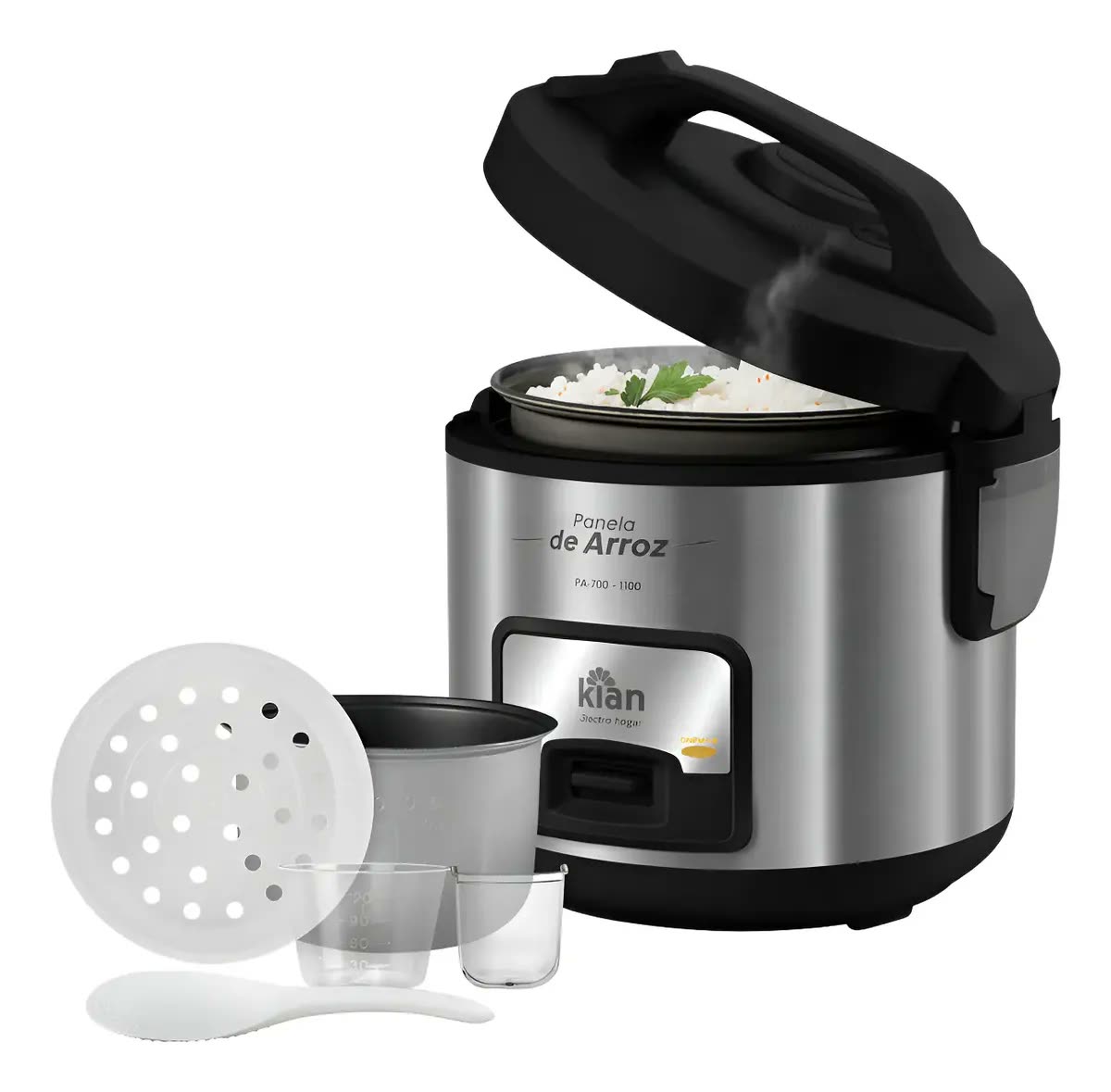 Panela De Arroz Elétrica Inox 5 Xícaras 400w 127v Ou 220v