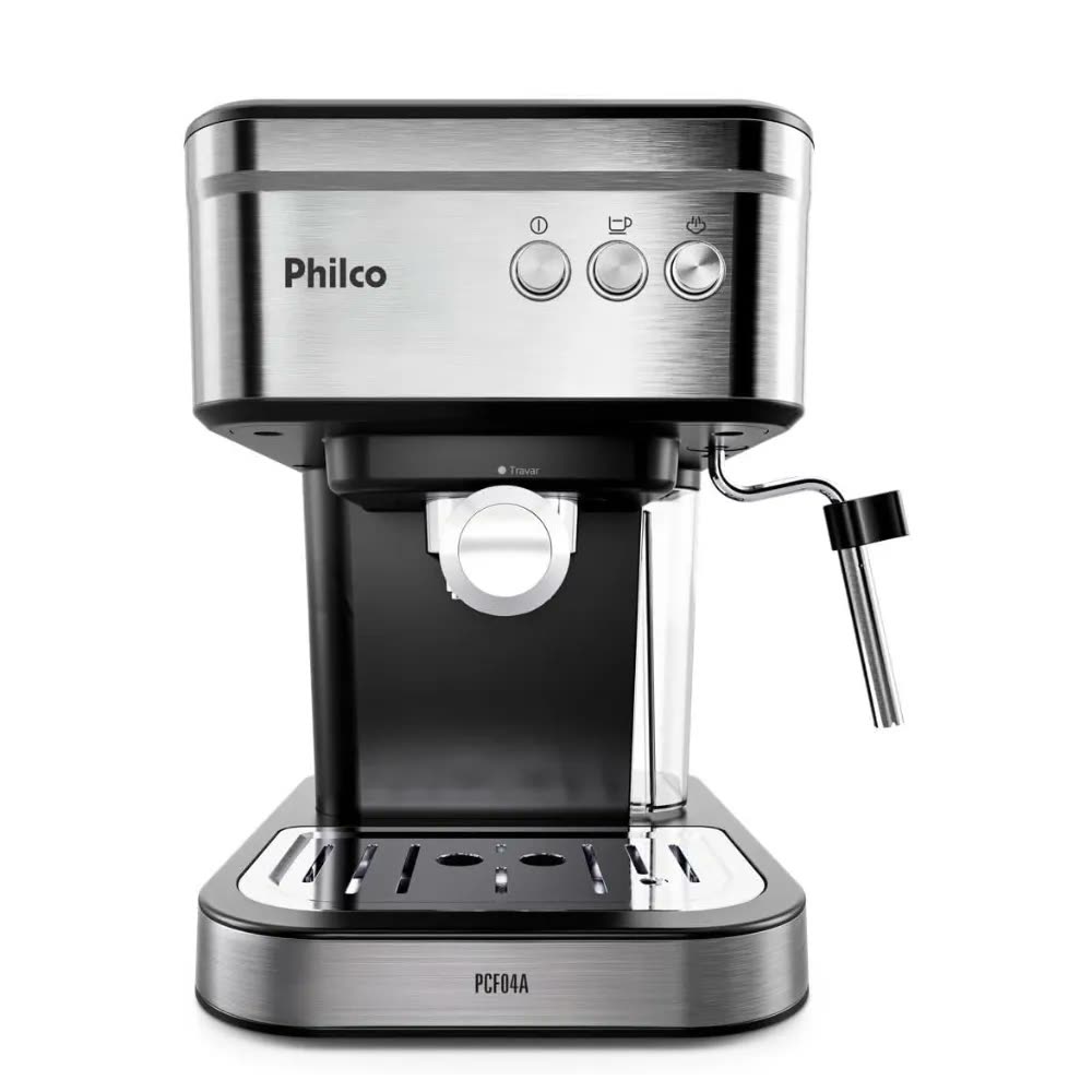 Cafeteira Expresso Philco Pcf04a 1,2l E Aquecedor De Xícaras preto