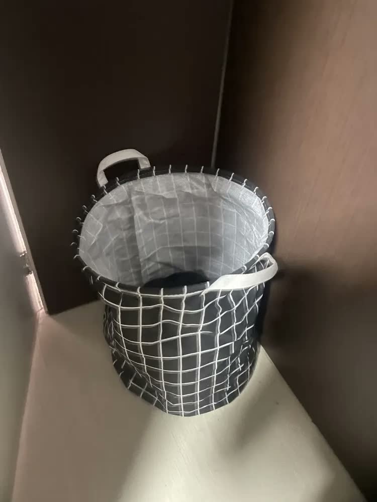foto de Cesto Dobrável DualHome Preto Para Roupa Suja E Brinquedos 35x45cm