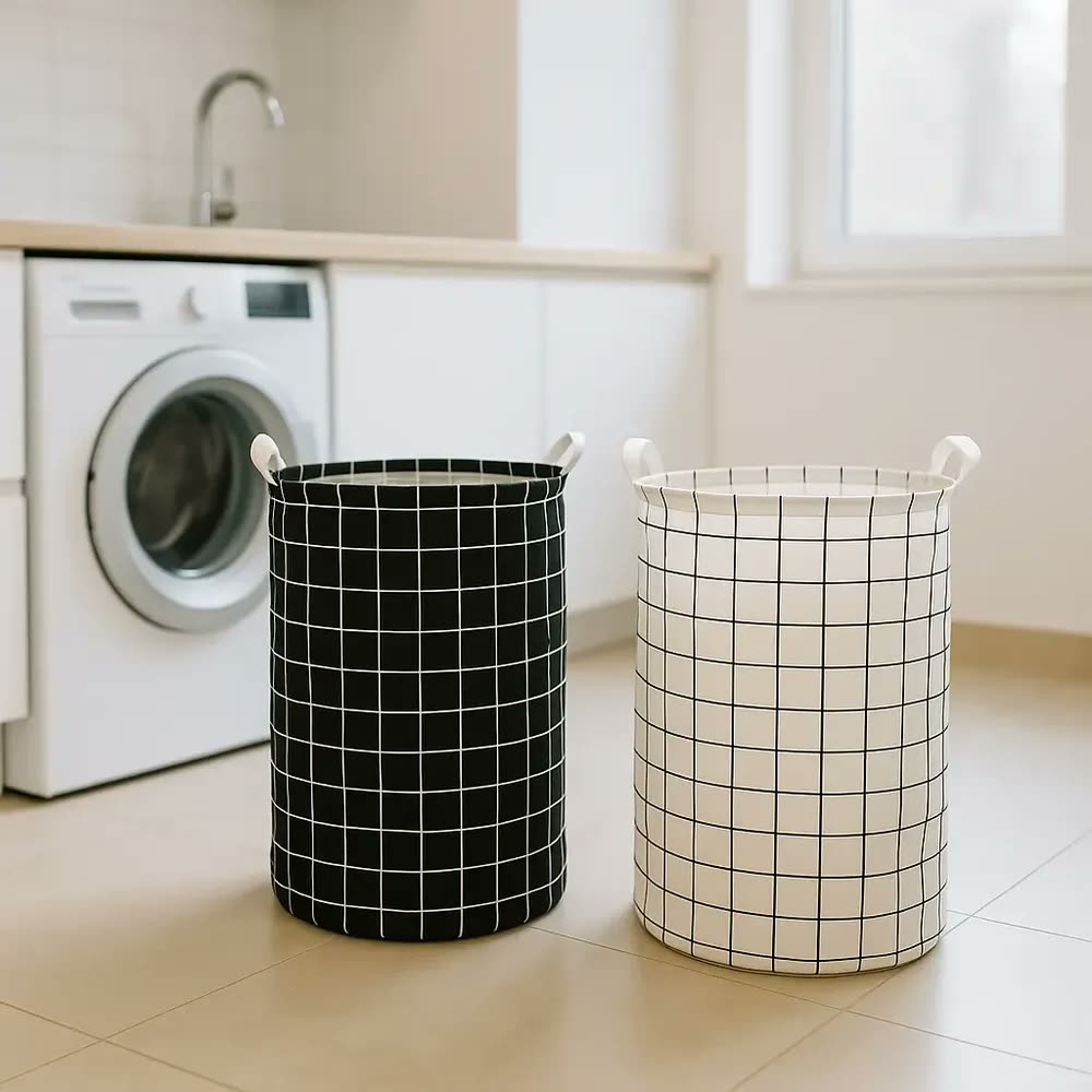 Cesto Dobrável DualHome Preto Para Roupa Suja E Brinquedos 35x45cm