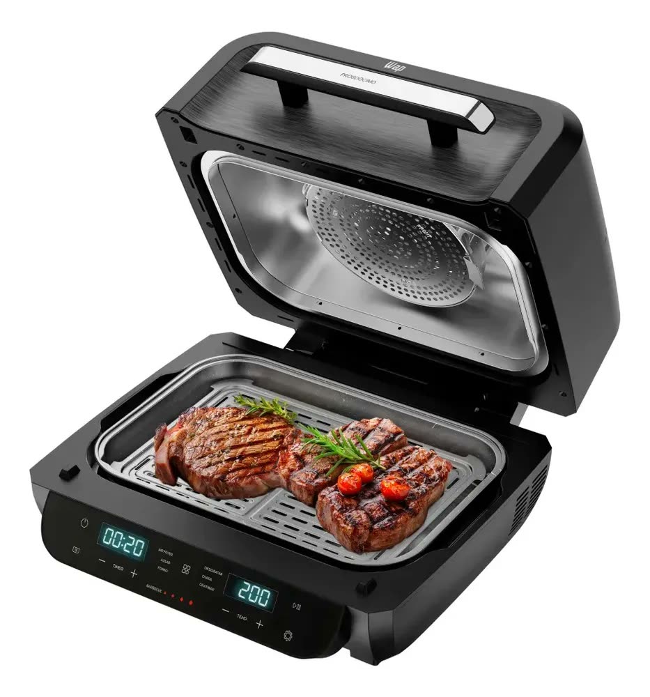 Fritadeira Elétrica Air Fryer Barbecue WAP Flame Digital Wc Ab1050 Com Painel Digital 127v