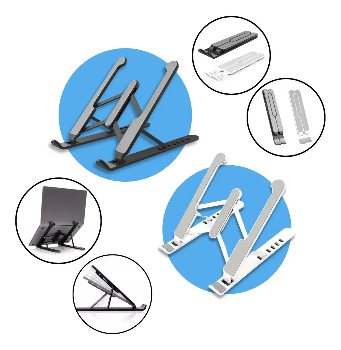 Suporte Notebook Dobrável Portátil Anti Derrapante De Mesa