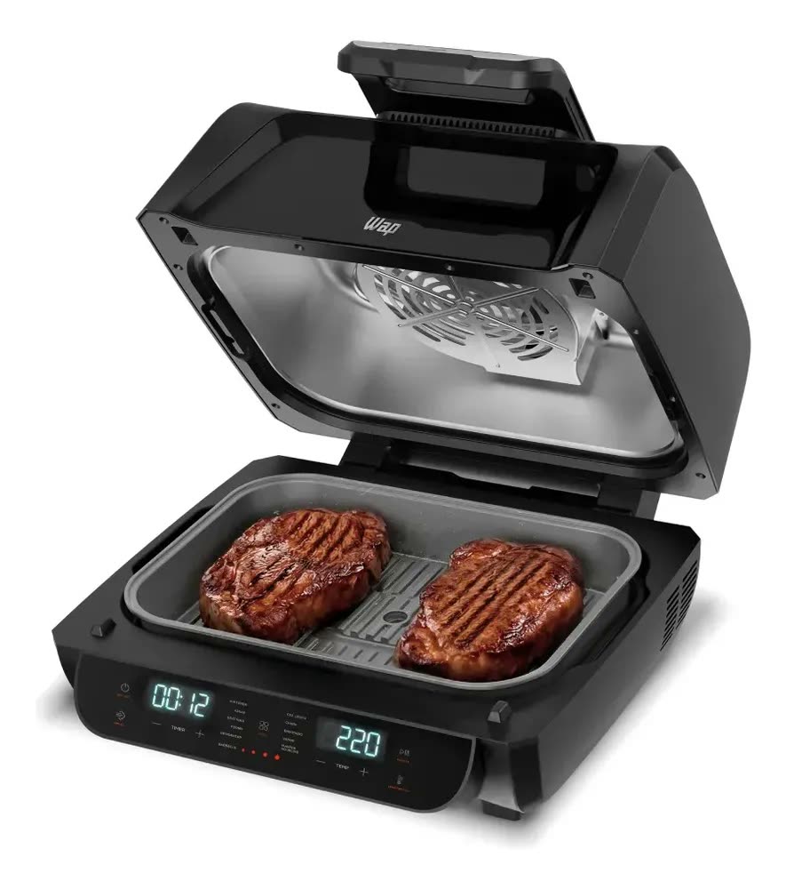 Fritadeira Elétrica Air Fryer Wap Barbecue Wc Ab1090 Smoker Função Defumado E 4 Níveis De Grelha