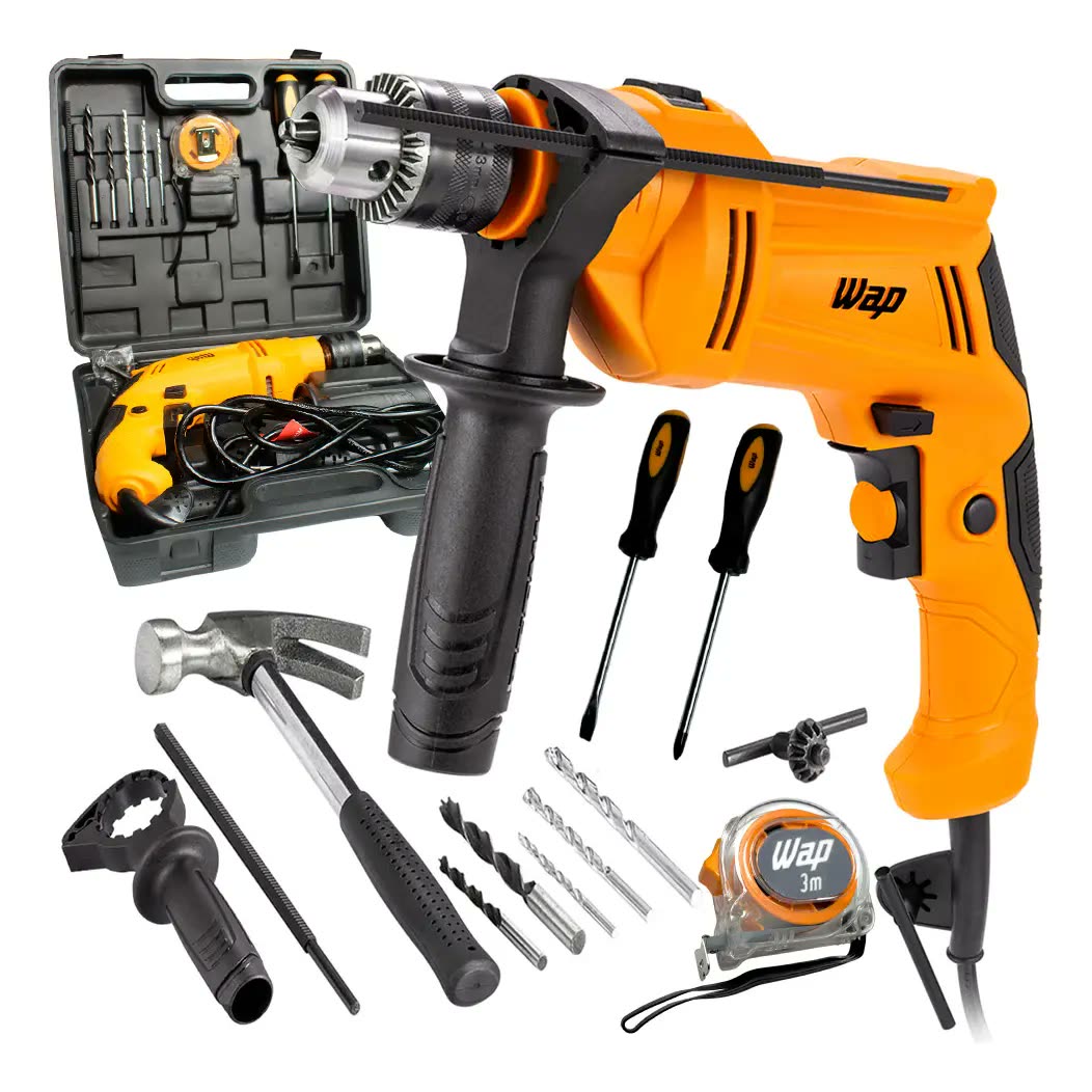 Parafusadeira Furadeira De Impacto 700w Maleta Wf 700k13 Wap
