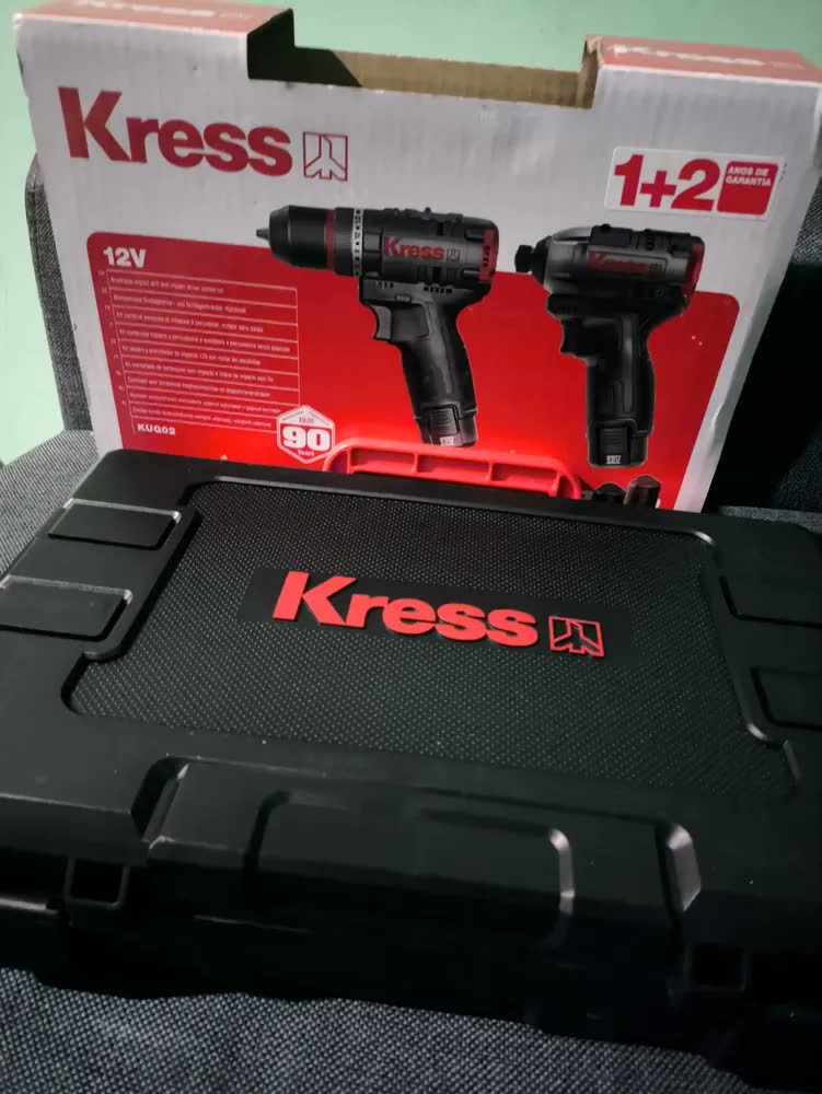 foto de Furad/paraf 3/8 Brushless Paraf Impacto 1/4 Bat 2ah- Kress Preto