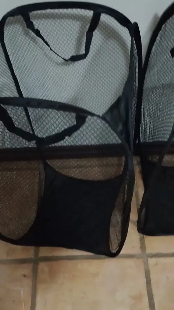 foto de Kit 2 Cesto De Roupa Suja De Nylon Com 100 Litros 70x40x40cm