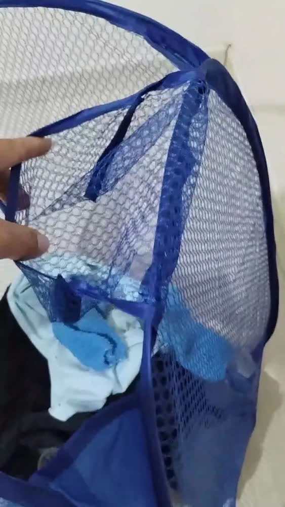 foto de Kit 2 Cesto De Roupa Suja De Nylon Com 100 Litros 70x40x40cm