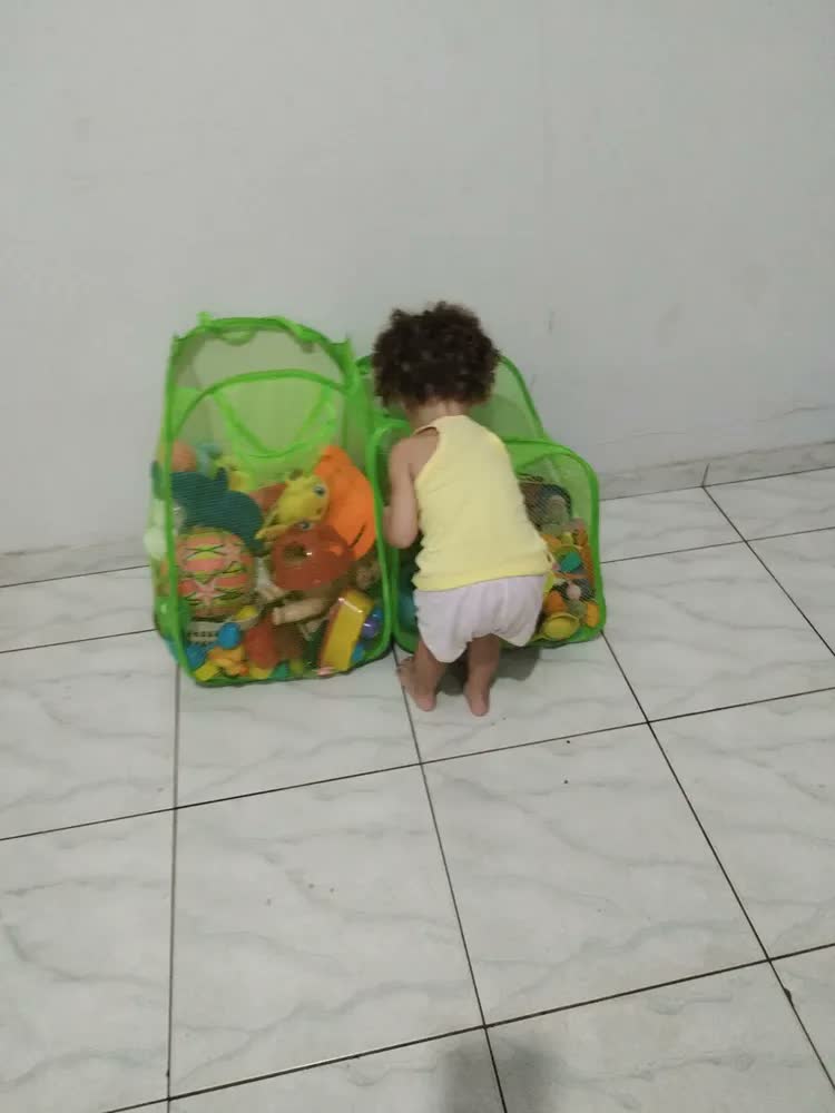 foto de Kit 2 Cesto De Roupa Suja De Nylon Com 100 Litros 70x40x40cm