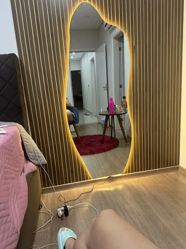 foto de 20 Placas Adesivas Painel Madeira Ripada Montável Mdf 45x11