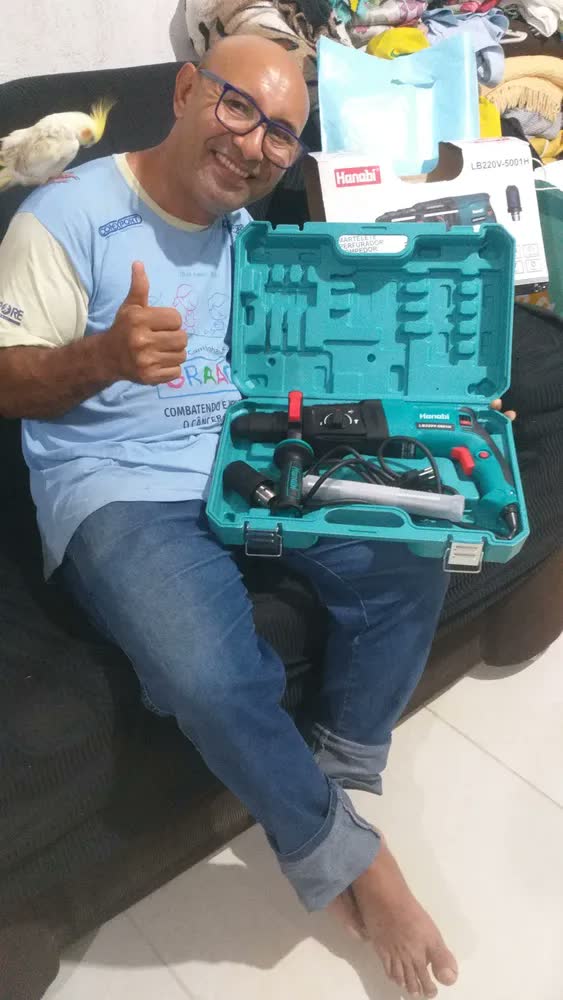 foto de Martelete Perfurador 1300w Profissional Sds Com Maleta 26mm Azul-petróleo 60