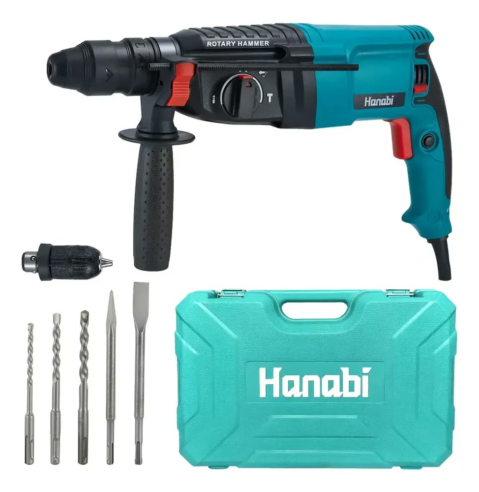 Martelete Perfurador 1300w Profissional Sds Com Maleta 26mm Azul-petróleo 60