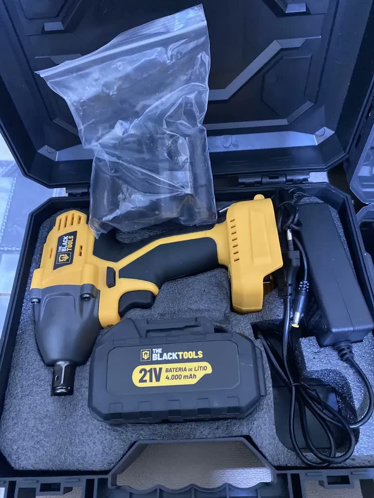 foto de Combo Furadeira Parafusadeira De Impacto 3/8 10mm A Bateria E Chave De Impacto A Bateria Brushless 430nm The Black Tools