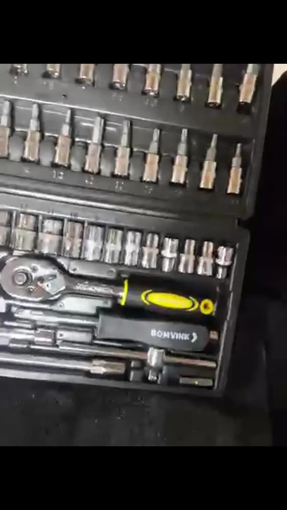 foto de Jogo Chaves Combinadas Kit Ferramentas Soquete Catraca Chave De Boca Combinada 58 Peças Crv Cietec