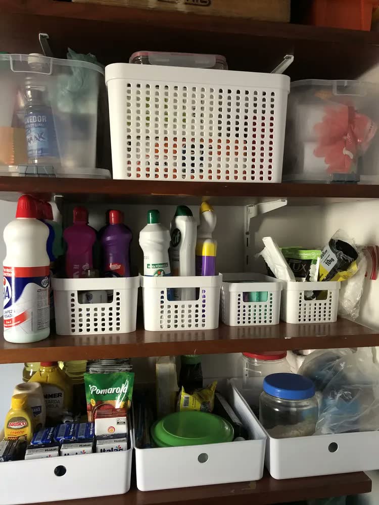 foto de Kit 5 Caixas Organizadoras 2l 4,5l 17l Com Tampa Multiuso Cor Verde