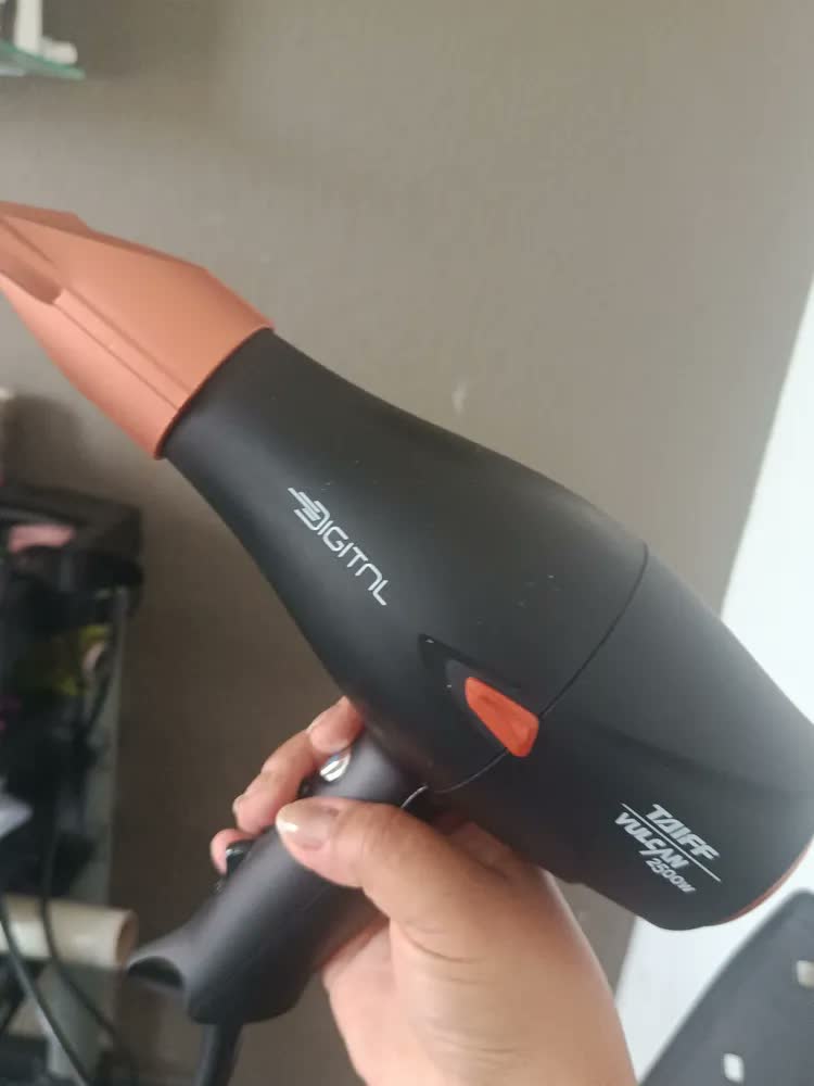 foto de Secador Cabelo Vulcan 2500w Digital Profissional 3m Taiff Cor Preto