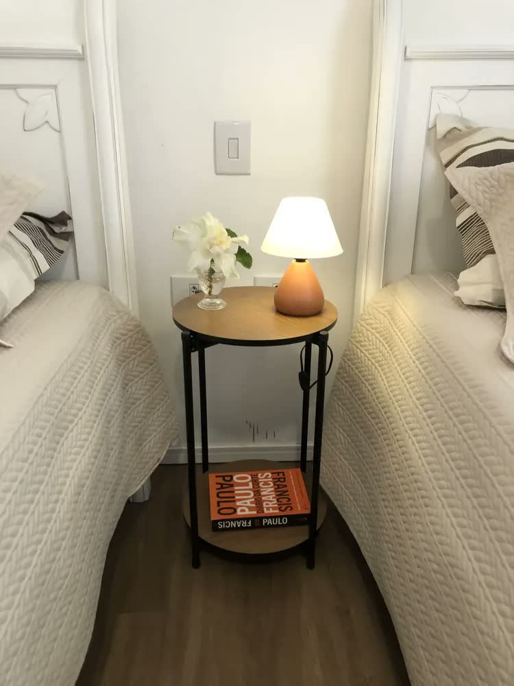foto de Mesa De Cabeceira Para Quarto Redonda Bide Para Quarto Criado Mudo Apoio Cama Cor Freijó