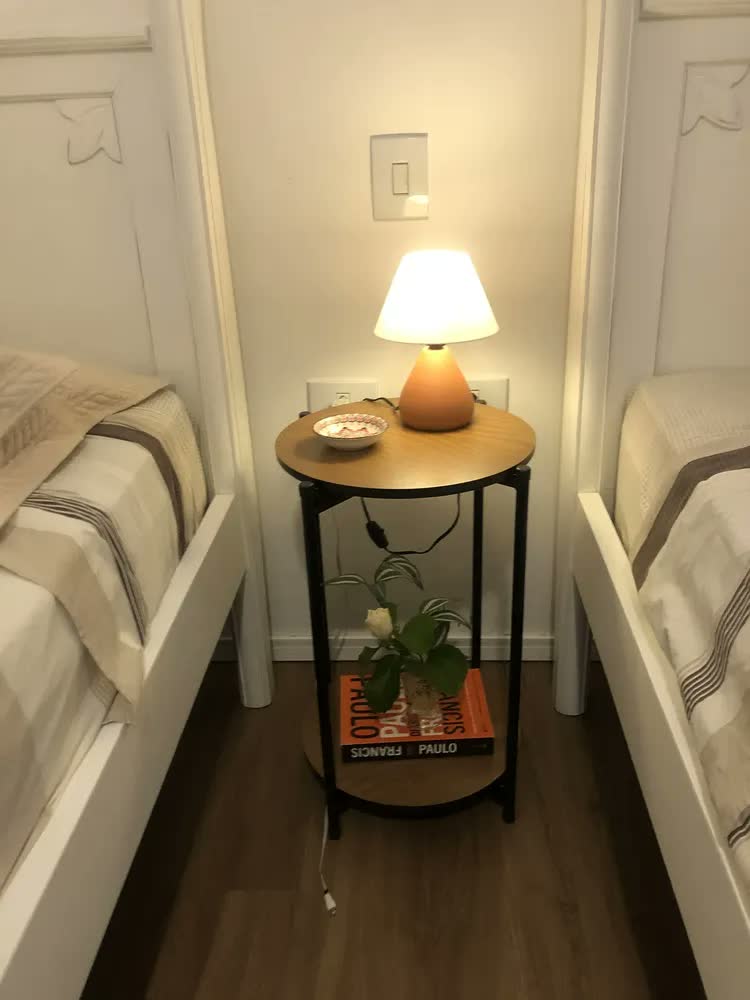 foto de Mesa De Cabeceira Para Quarto Redonda Bide Para Quarto Criado Mudo Apoio Cama Cor Freijó