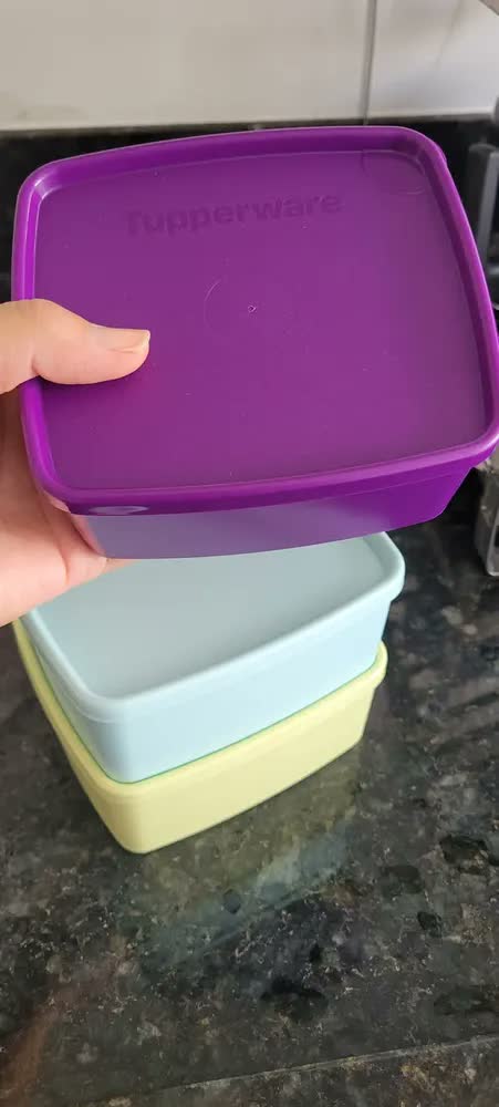 foto de Tupperware | Conjunto De Potes Plastico Jeitosinhos 400 Ml Cor 3 Jeitosinho Cores Sortidas 400ml Cada