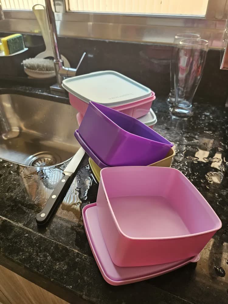 foto de Tupperware | Conjunto De Potes Plastico Jeitosinhos 400 Ml Cor 3 Jeitosinho Cores Sortidas 400ml Cada